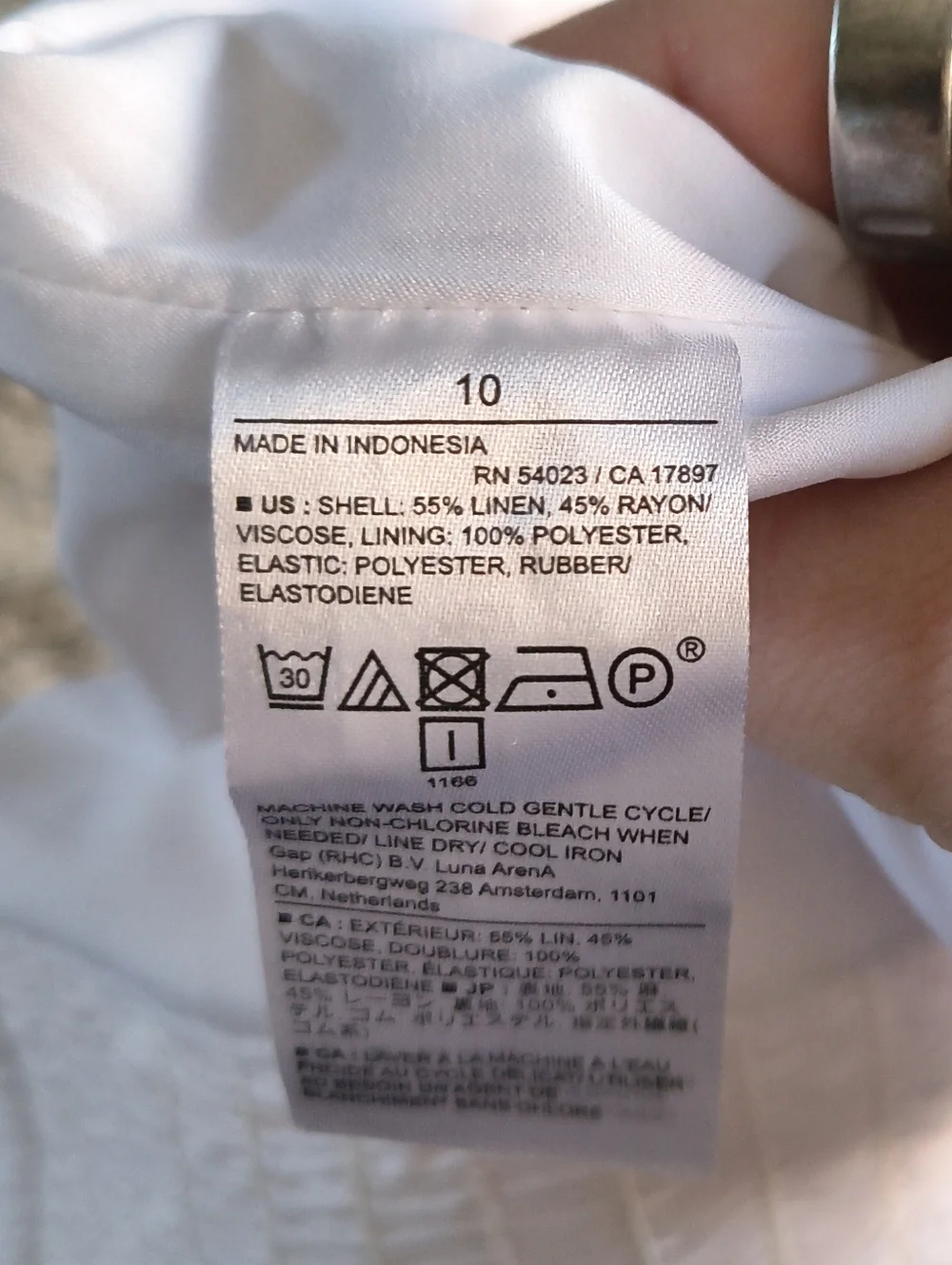 Banana Republic Linen-Blend Cropped Bustier in White Size 10 - Picture 5 of 6